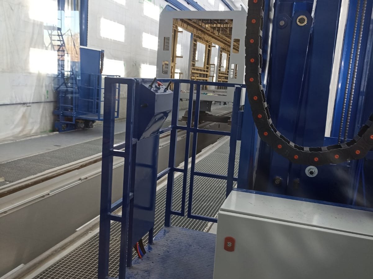 Пневматическая лифтовая площадка для покрасочных камер